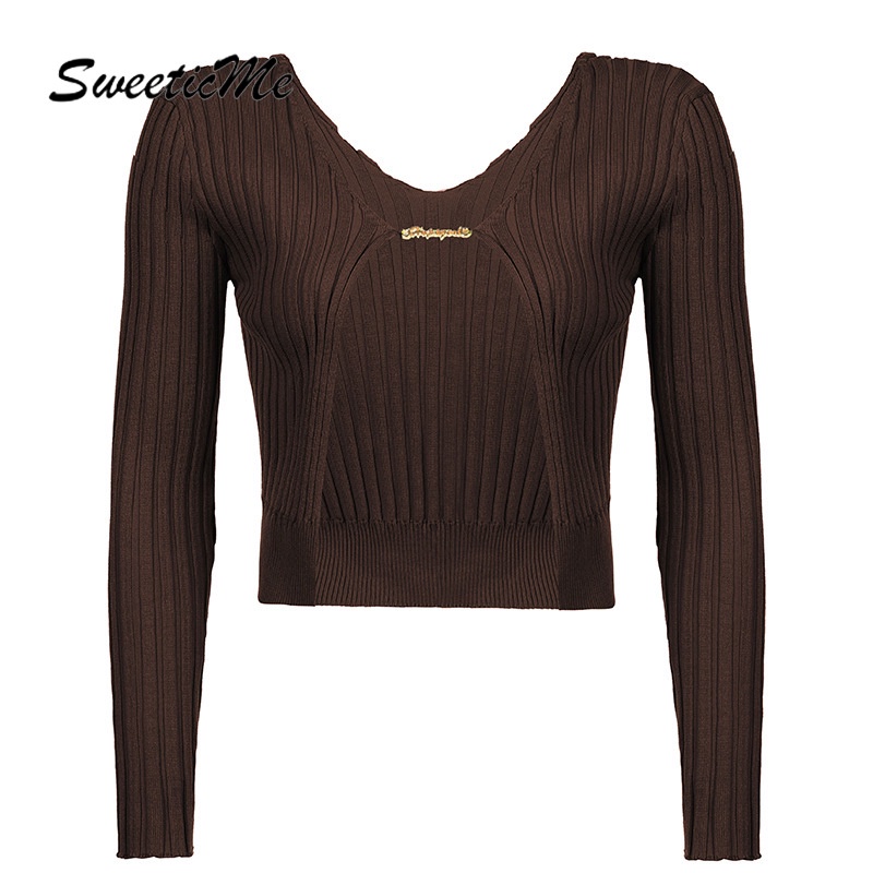 Áo Khoác cardigan Dệt Kim Tay Dài Cổ Chữ V Quyến Rũ Dành Cho Nữ
