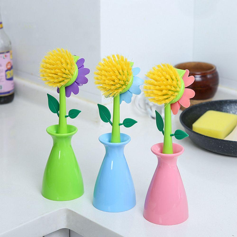1 Cọ Rửa Chén Bằng Dây Cước Hình Hoa Có Thể Tháo Gỡ