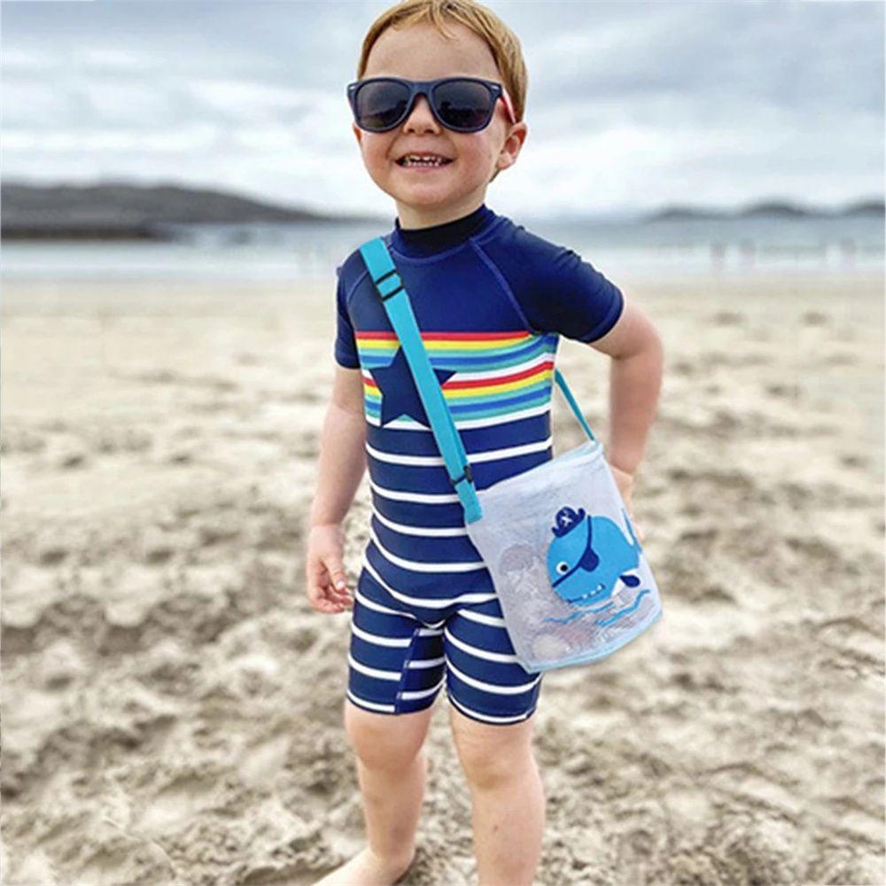 IVORY Túi Lưới Đựng Kính Mát Đồ Chơi Đi Bơi Cho Bé Hình Vỏ Sò Dễ Thương