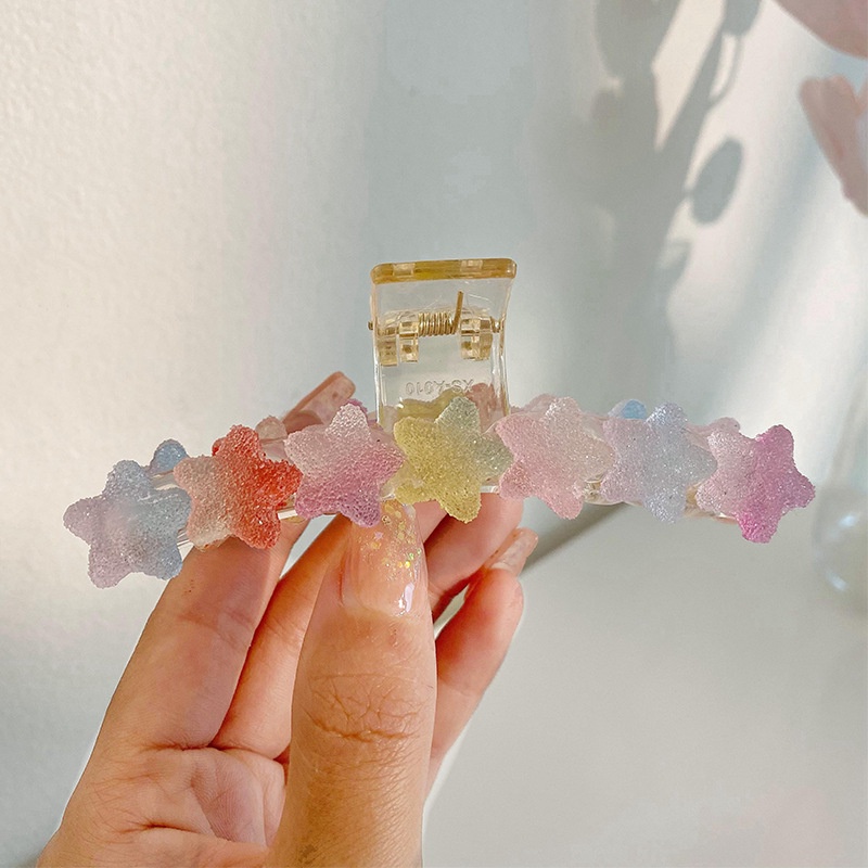 Kẹp Tóc Màu Kẹo Ngọt Họa Tiết Trái Tim Dễ Thương Bắt Mắt