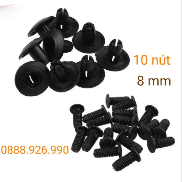 Bộ 8 nút nhựa ô tô (khoang may-chắn bùn)