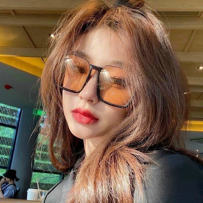 Kính mát đi biển gọng vuông mắt vàng siêu hot K1621