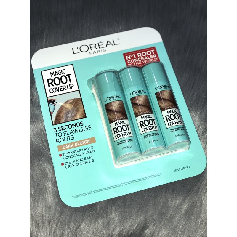 [Hàng Costco Mỹ] Xịt nhuộm phủ chân tóc tạm thời LOreal Magic Root Cover Up Temporary Gray Concealer Spray (57g)