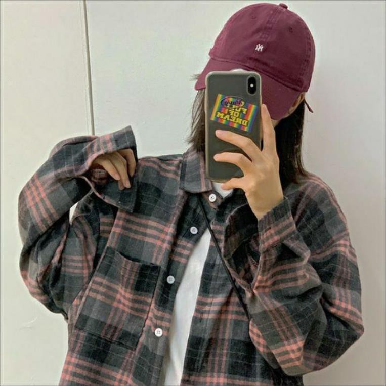 Áo Sơ Mi Flannel Kẻ Caro Nam Nữ Form rộng Phong Cách HIPHOP STREETWEAR - Áo Sơ Mi Khoác Ngoài Cao Cấp Siêu Đẹp  ྇