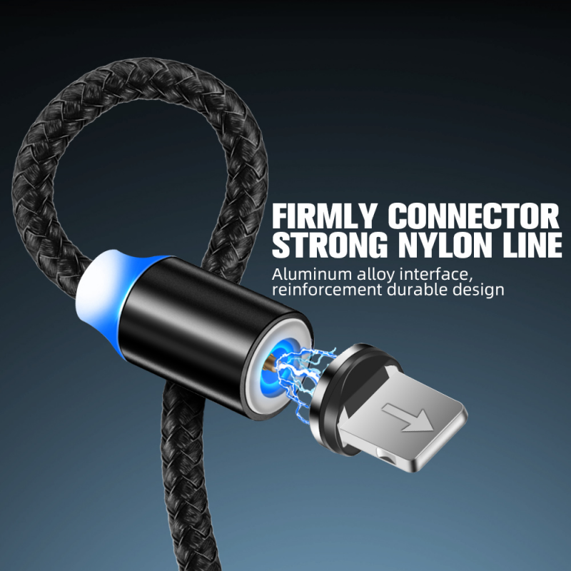 Dây Cáp Sạc Nhanh FONKEN 2.4 A Đầu USB Micro USB Type C Nam Châm Cho ip