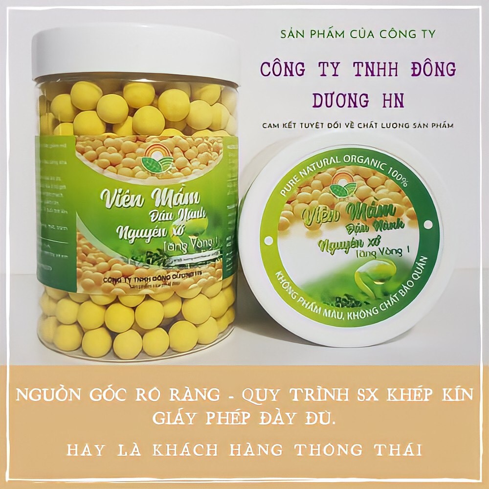 [100% TĂNG VÒNG 1] Viên Mầm Đậu Nành Nguyên Xơ, Cân Bằng Nội Tiết Tố Nữ, Hoàn Tiền 100% Nếu Khách Hàng Không Hài Lòng