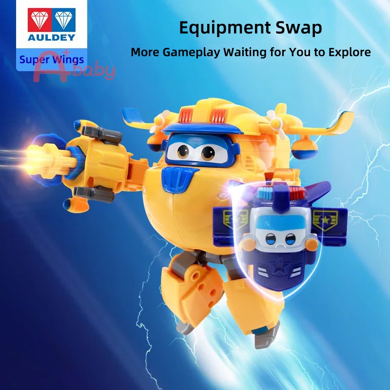 Super Wings &amp; Pet AULDEY Đồ Chơi Robot Biến Hình 15cm Cho Bé