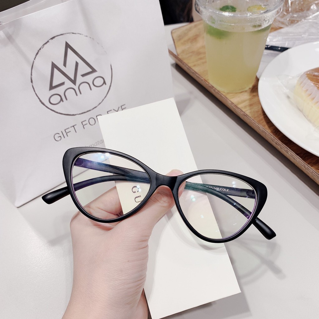 Gọng kính mắt thời trang nam nữ ANNA dáng mắt mèo cá tính chất liệu nhựa dẻo 200HQ039 | BigBuy360 - bigbuy360.vn