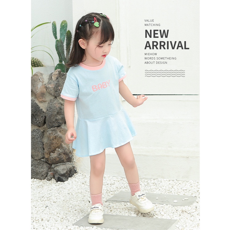 Váy bé gái, đầm bé gái chất vải cotton mặc hè, mẫu mới hè thoáng mát size từ 6 đến 22kg