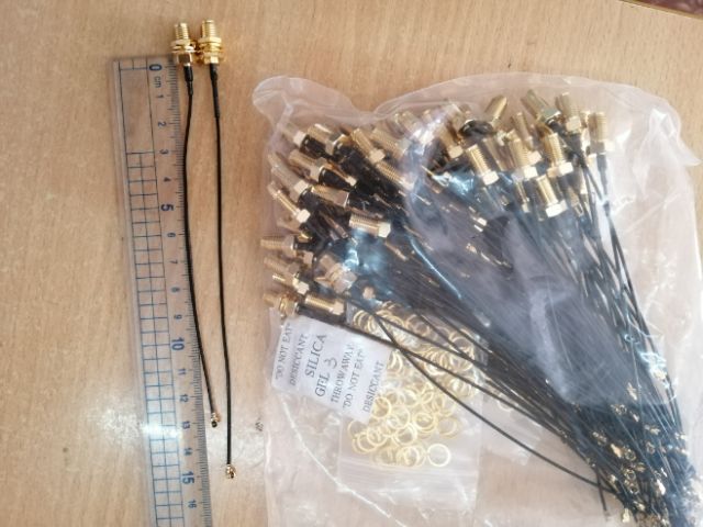 Dây cáp RF chuyển đổi SMA đực sang IPEX U.FL cable RG1.13 đen 10-15-20-30 CM