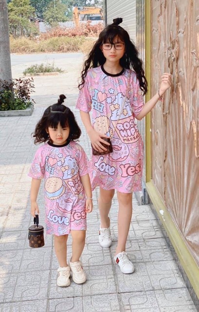 Đầm suông thun lạnh 3d