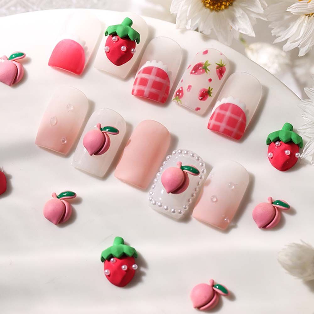 [Hàng mới về] Hạt trang trí móng tay nghệ thuật hình trái cây 3D bằng hợp kim