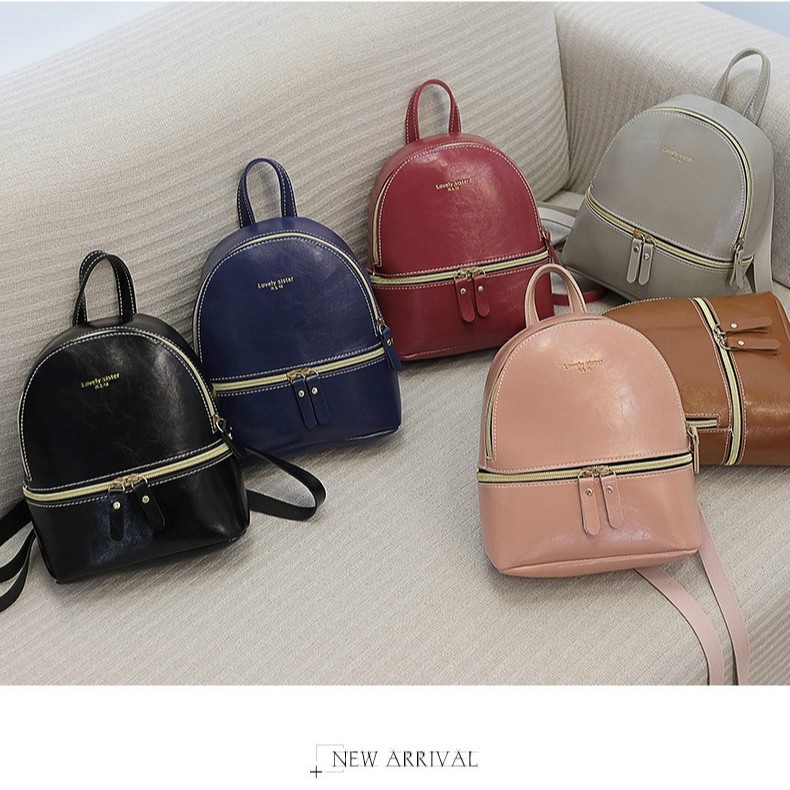 Ba lô học sinh da PU thời trang Hàn cho nữ