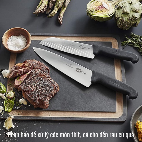 Dao thái thịt Victorinox Fibrox 19cm cán nhựa [Hàng Thụy Sỹ]