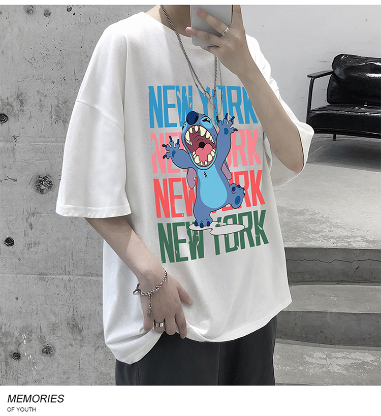 Áo Thun Nam In Hình Hoạt Hình Phong Cách Hip Hop Có 5 Màu (M-8Xl150Kg