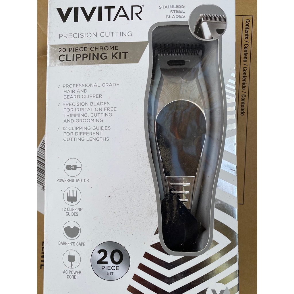 Thanh lý tông đơ mua tại Wall Street NYC Mỹ - tặng kèm áo choàng - Vivitar Precision Cutting 20 pcs hàng chuẩn Mỹ