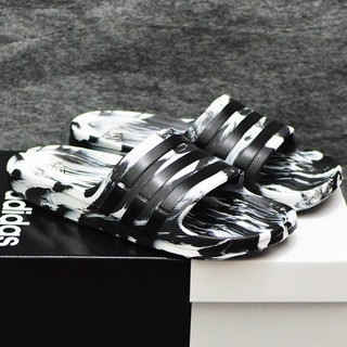 DÉP ADIDAS DURAMO CAMO CHÍNH HÃNG MÀU ĐEN TRẮNG SỌC ĐEN