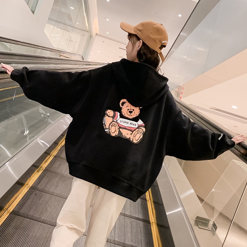 Áo khoác cardigan có mũ trùm đầu phong cách phương Tây thời trang mùa thu 2021 dành cho bé gái