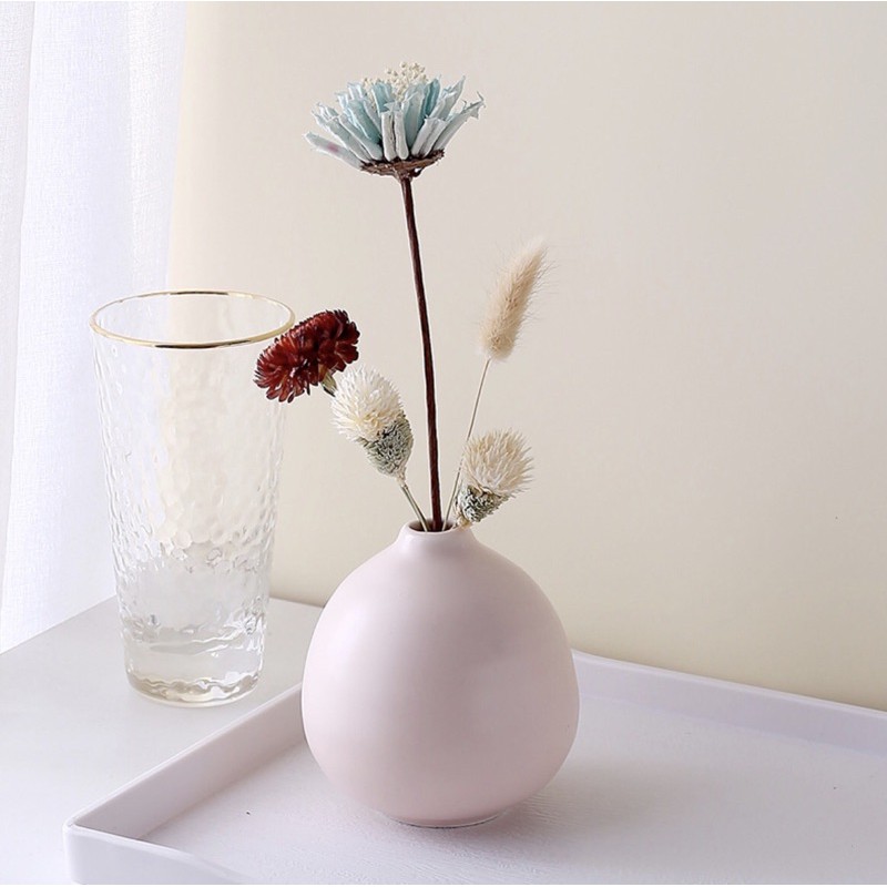 Bình bông gốm sứ phong cách tối giản Nhật Bản