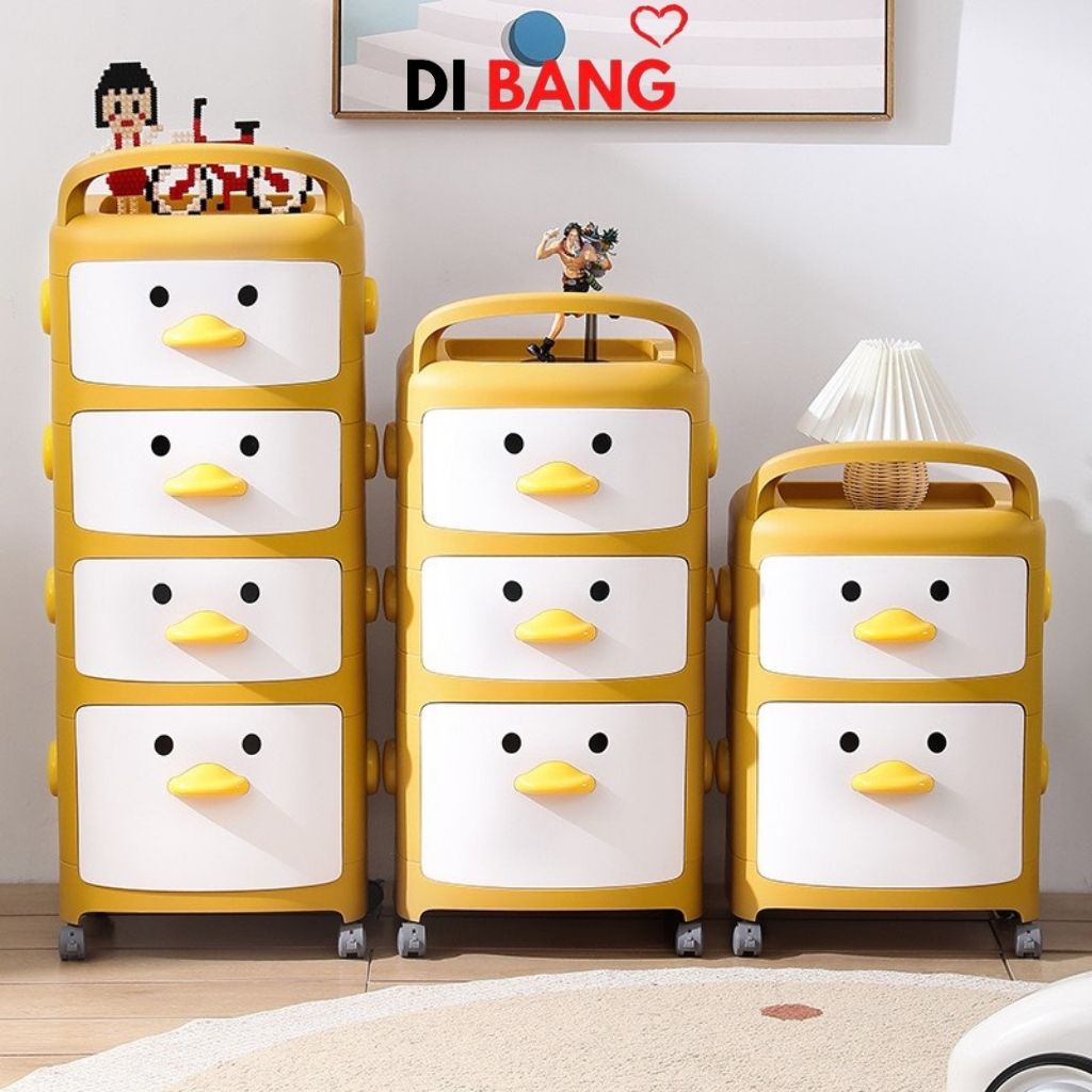 Tủ Nhựa Đựng Đồ cho bé Hình Vịt Honper, Tủ vịt Honper cho bé