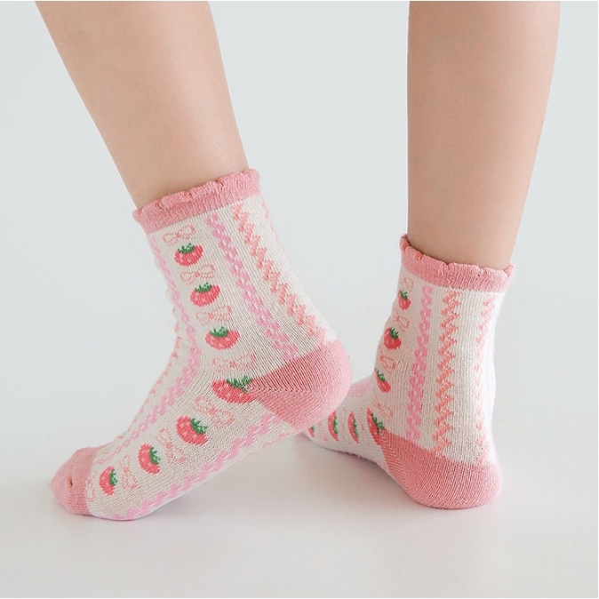 Set 5 Đôi Tất Cotton Hoạ Tiết Hoạt Hình Đáng Yêu Cho Bé 1-13 Tuổi