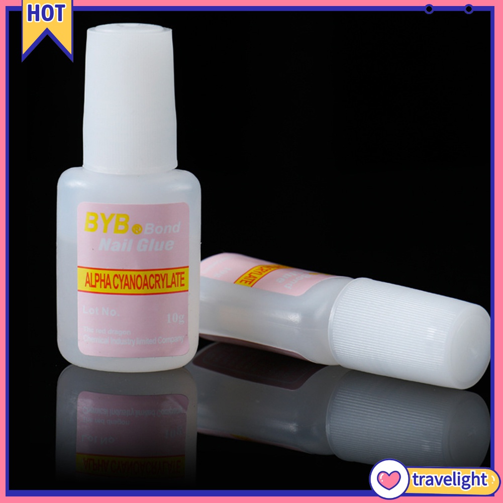 [Hàng mới về] Keo dán móng tay giả làm móng tay nghệ thuật tích hợp cọ 10g