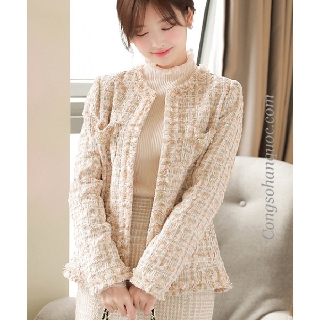 Áo khoác dạ Tweed nữ