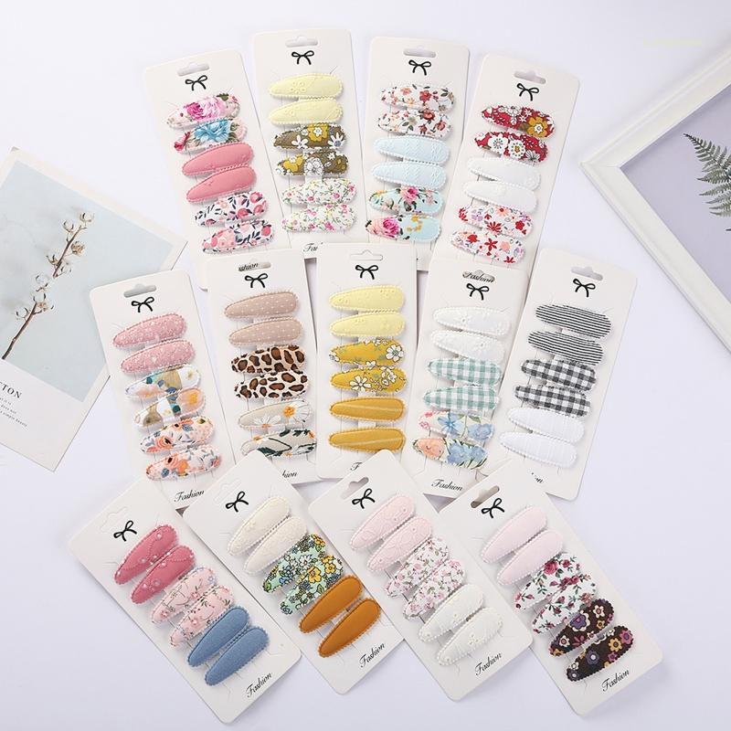 Bộ 6 Kẹp Tóc Kim Loại Họa Tiết Giọt Nước Xinh Xắn Cho Bé Gái