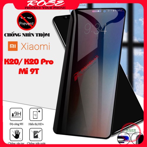 Kính cường lực Xiaomi Redmi K20/ K20 Pro/ mi9T Chống nhìn trộm-Độ trong suốt cao, Hạn chế vân tay-Bảo vệ sự riêng tư