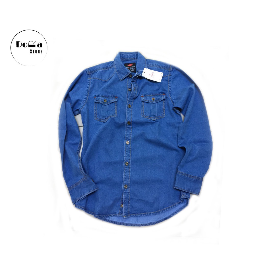 Áo JEAN Nam Tay Dài (Áo Khoác Denim) Vải Dày Co Giản Cá Tính