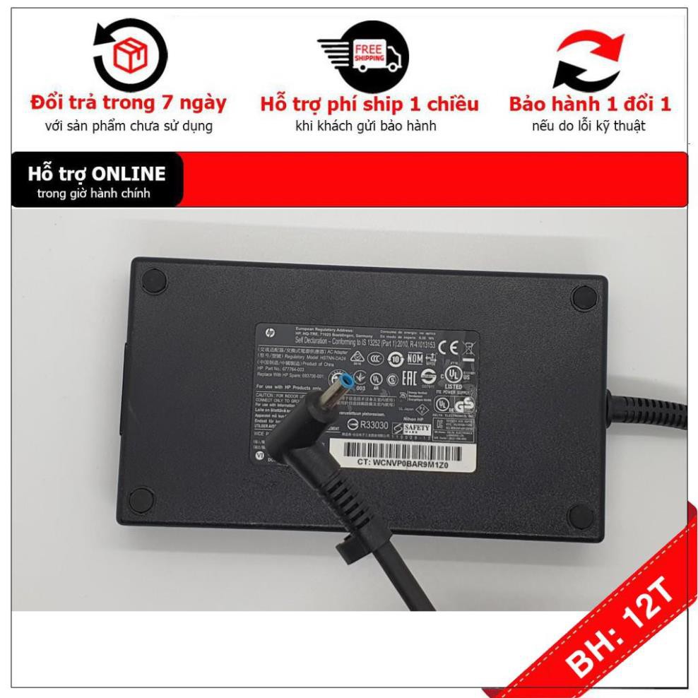 [BH12TH] Sạc Laptop HP ZBOOK 14 ZBOOK 15 ZBOOK 17 10.3A 19.5V- 200w chân kim xanh envy-Có video thực tế-tặng kèm dây ZIN