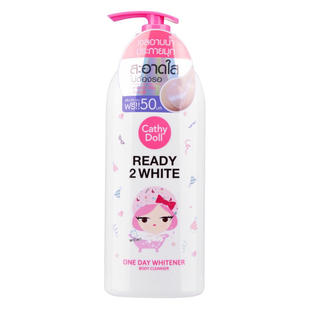 Sữa tắm trắng da Cathy Doll Ready 2 White One Day Whitener Body Cleanser 500ml