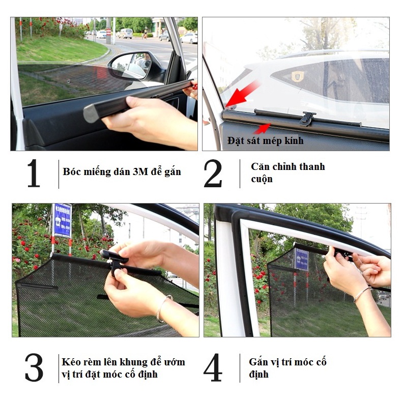 Rèm che nắng ô tô cuộn tự động