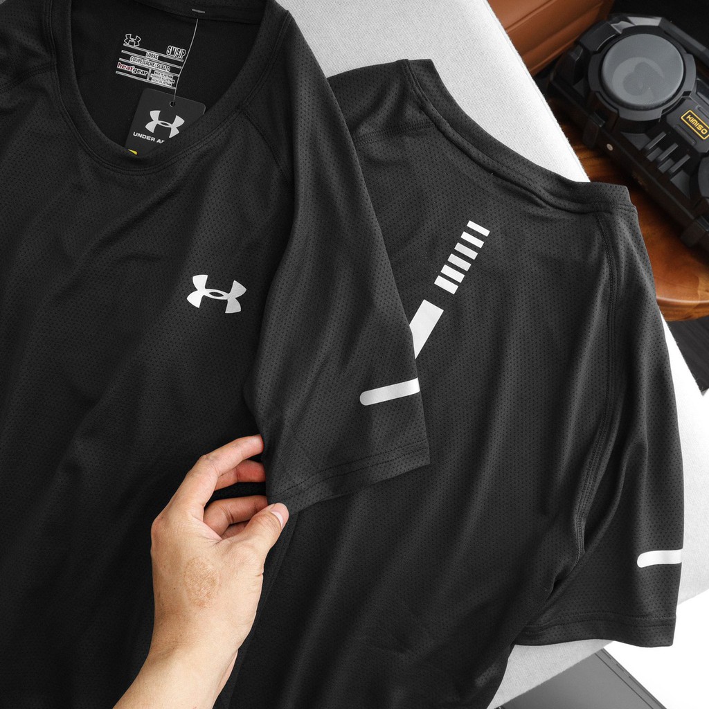 ( 46 - 58kg ) Áo thun thể thao nam, áo tập gym chất liệu dệt kim mát lạnh 3276