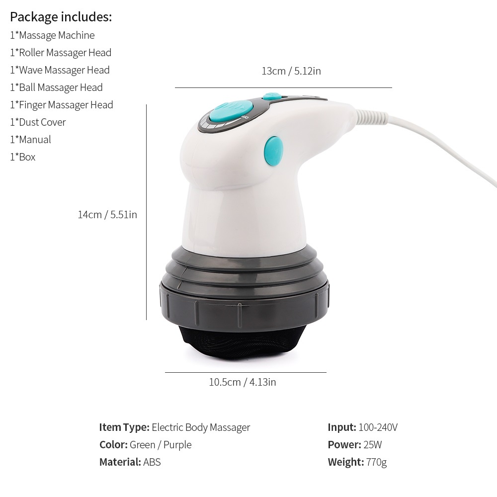 Foreverlily Máy Mát Xa Cơ Thể Giảm Cân Chống Sần Vỏ Cam 3D