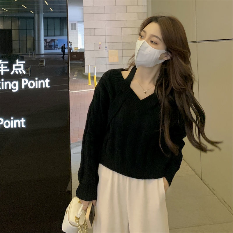 COZOK Áo sweater Tay Dài Dáng Ôm Thời Trang Cá Tính Kiểu Hàn Quốc