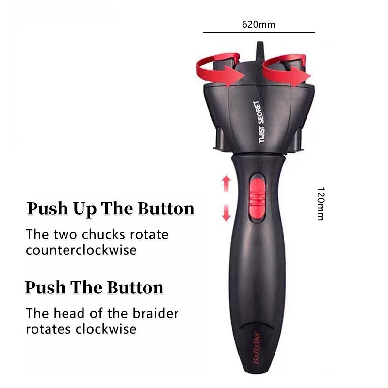 Ready StockTự động thắt bím tóc Tạo kiểu tóc nhanh Knotter Máy bện điện thông minh Twist Braided Curling Tool DIY