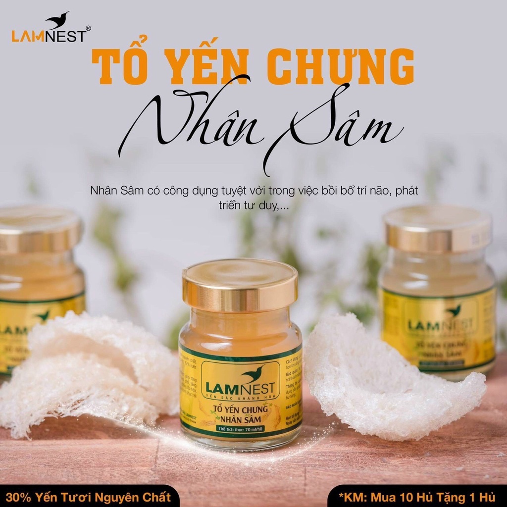 Yến sào khánh hoà 30% Lamnest 48k/1 hủ