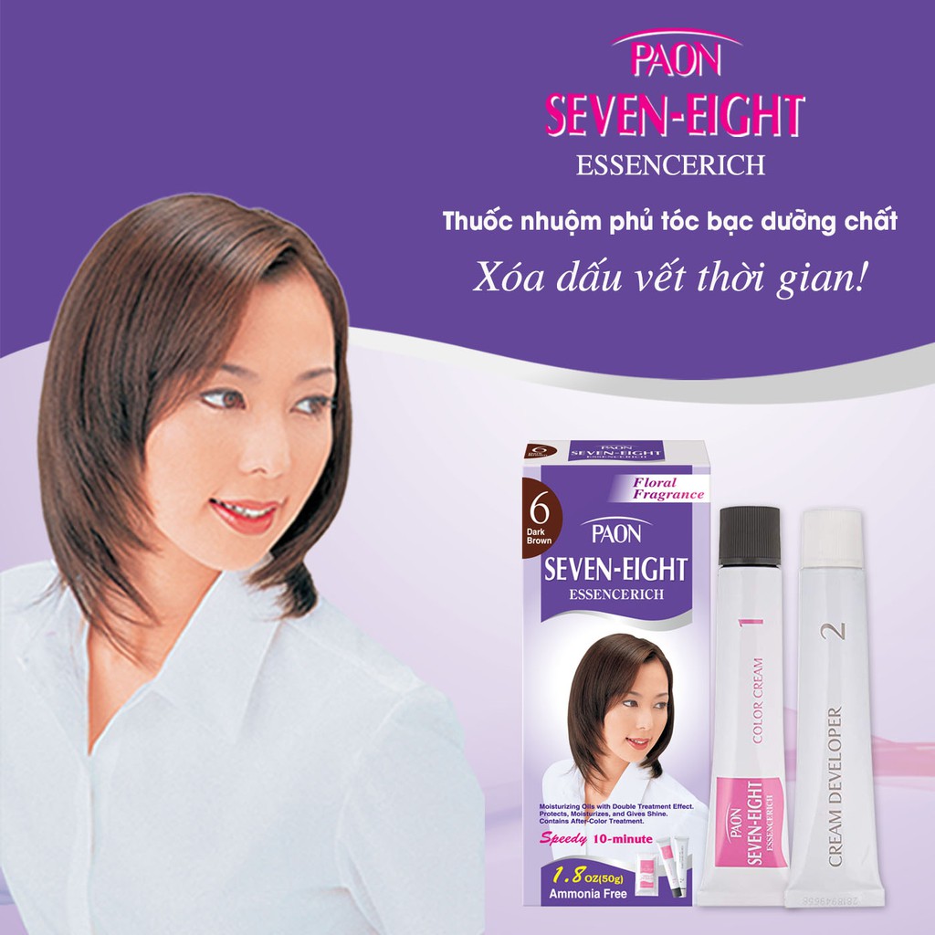 Nhuộm phủ bạc dưỡng chất Seven Eight số 6  Nhật Bản