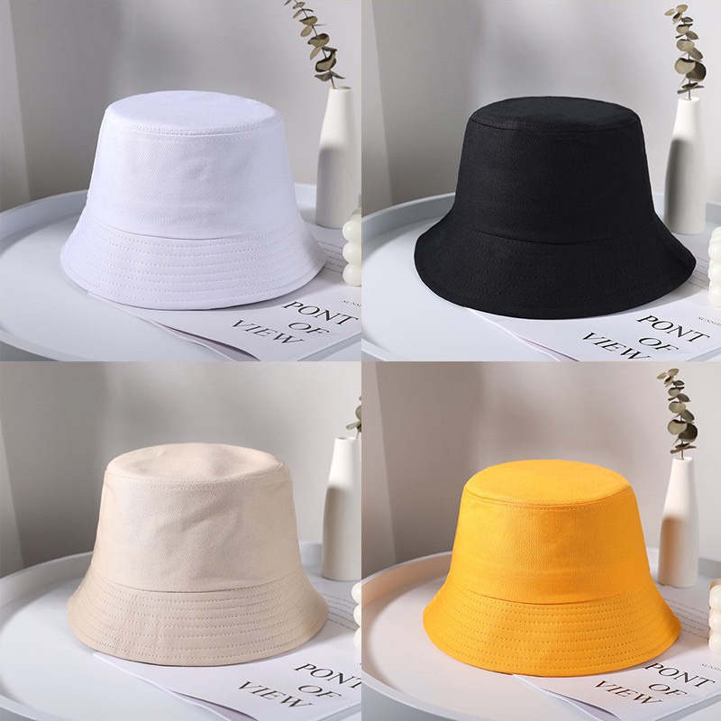 Nón tai bèo vành tròn trơn chất liệu cao cấp kiểu dáng dễ thương sang chảnh