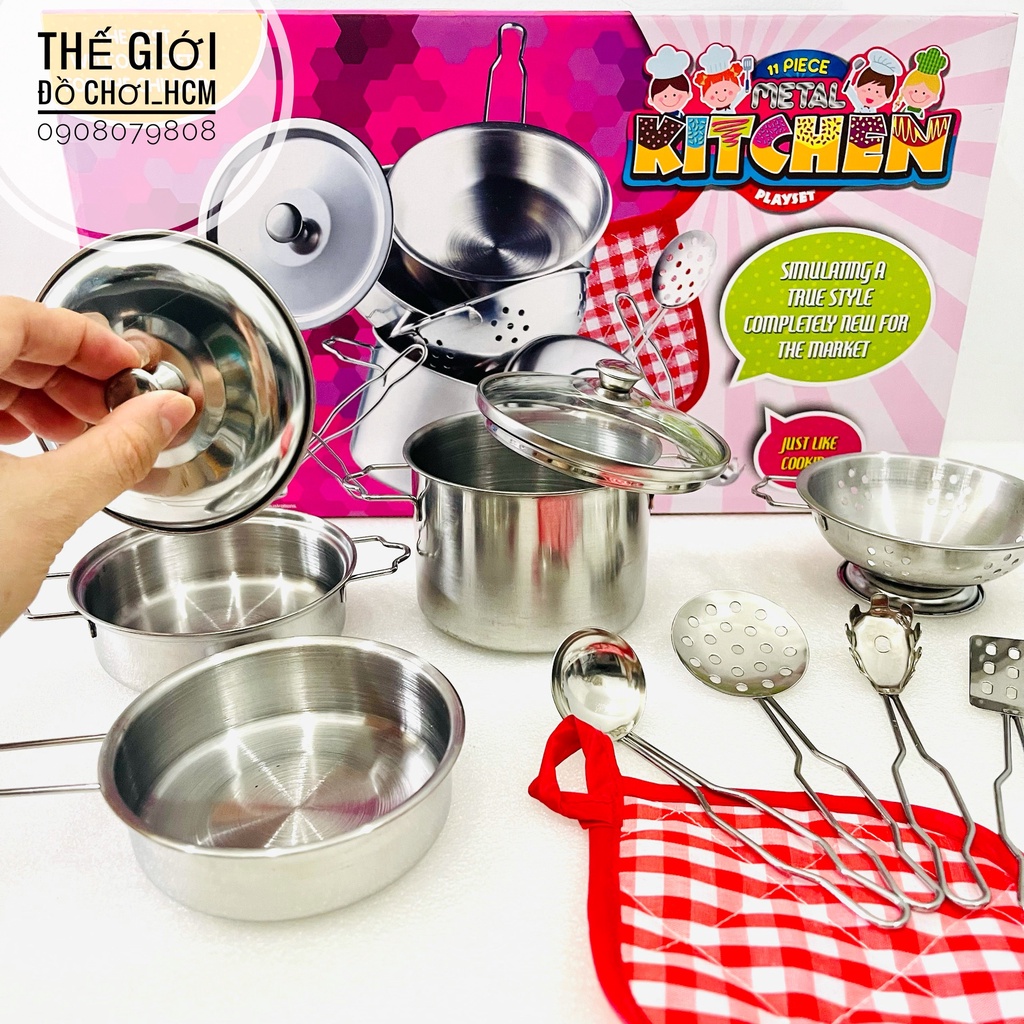 [ HOT-INOX-CÓ CLIP] Đồ chơi nấu ăn dành cho bé yêu thích nhà bếp