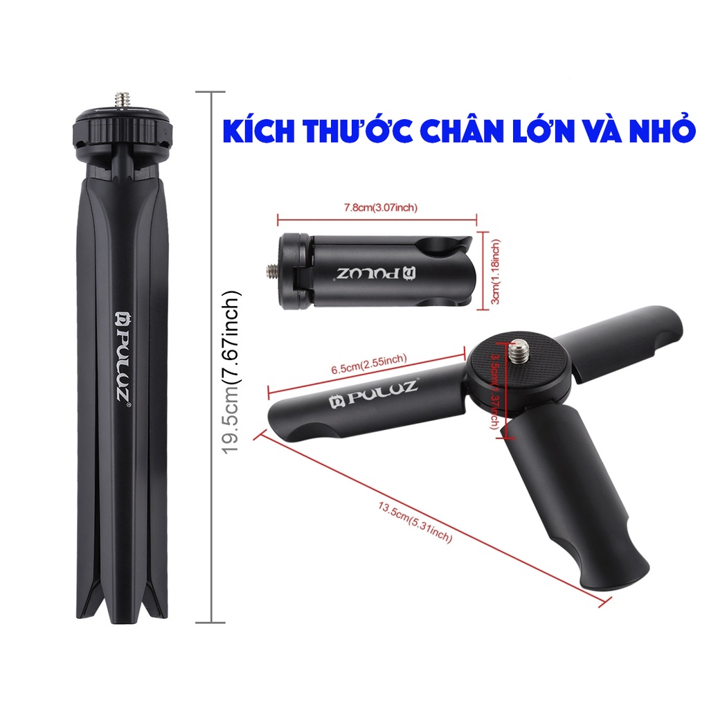 TRIPOD MINI KIÊM TAY CẦM QUAY VIDEO ĐIỆN THOẠI VÀ GOPRO