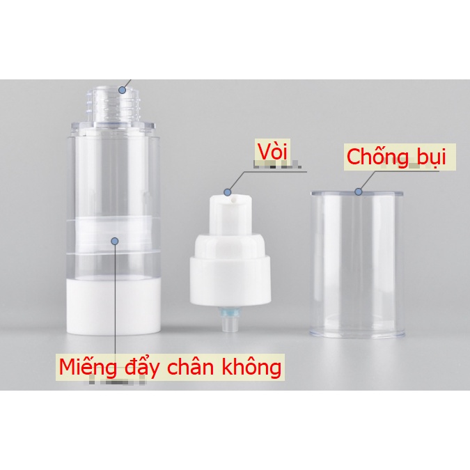 (50ML/ 100ML)  AS AIRLESS BOTTLE - BÌNH CHIẾT KEM - BÌNH XỊT CHÂN KHÔNG CAO CẤP TIỆN LỢI