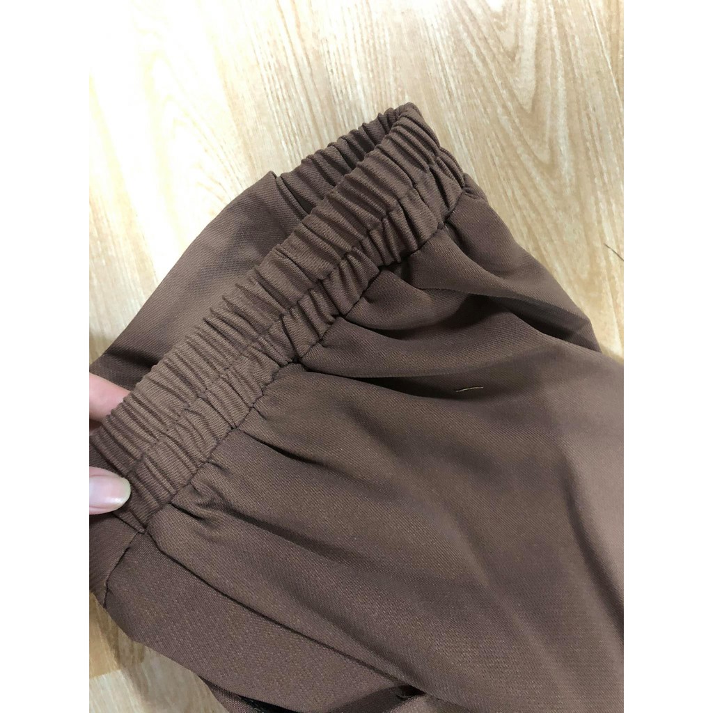 Quần Baggy Nữ Chun Sau Khóa Gấu - Cực Nịnh Dáng Che Khuyết Điểm