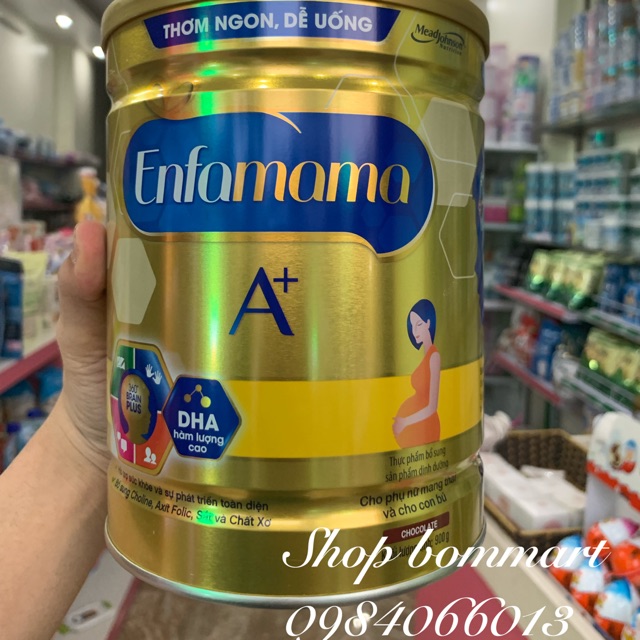 Sữa bầu enfamama a+ vị chocolate hộp 900g