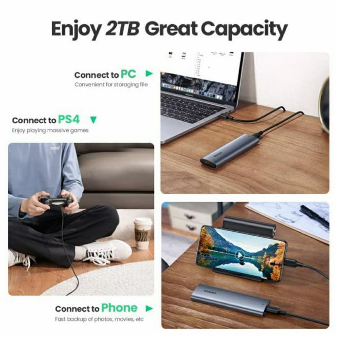 Ugreen Hộp Đựng Ssd Ngff M2 Sata B Key / M + B | BigBuy360 - bigbuy360.vn