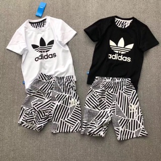 Bộ adidas đen trắng sale