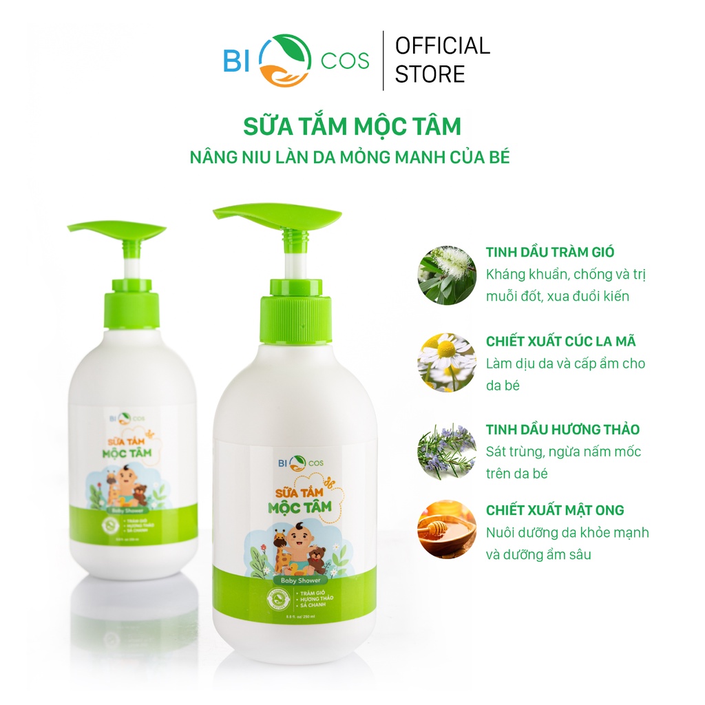 Sữa Tắm Dưỡng Thể Thiên Nhiên Cho Bé, Sữa Tắm Trắng Da Tốt Cho Bé -  Biocosmetics 250ml