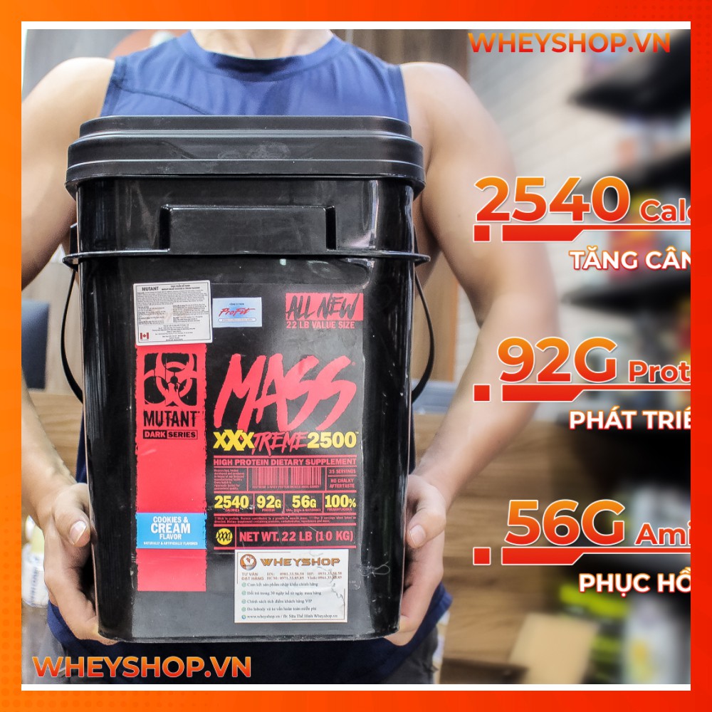 Sữa dinh dưỡng tăng cân nhanh Mutant XXXtreme 22Lbs