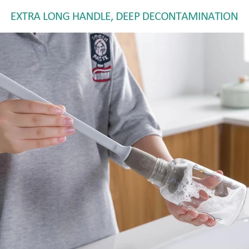Cọ Cán Dài Vệ Sinh Bình Nước / Bình Giữ Nhiệt Đa Năng Tiện Dụng